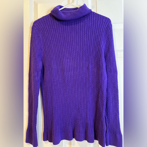 Talbots Vibrant Purple Knit Sweater - Picture 1 of 12